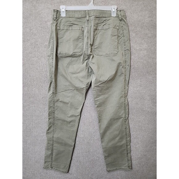 Old Navy OG Straight Chino Pants Womens 14 Green Cotton Stretch NEW - Picture 4 of 8